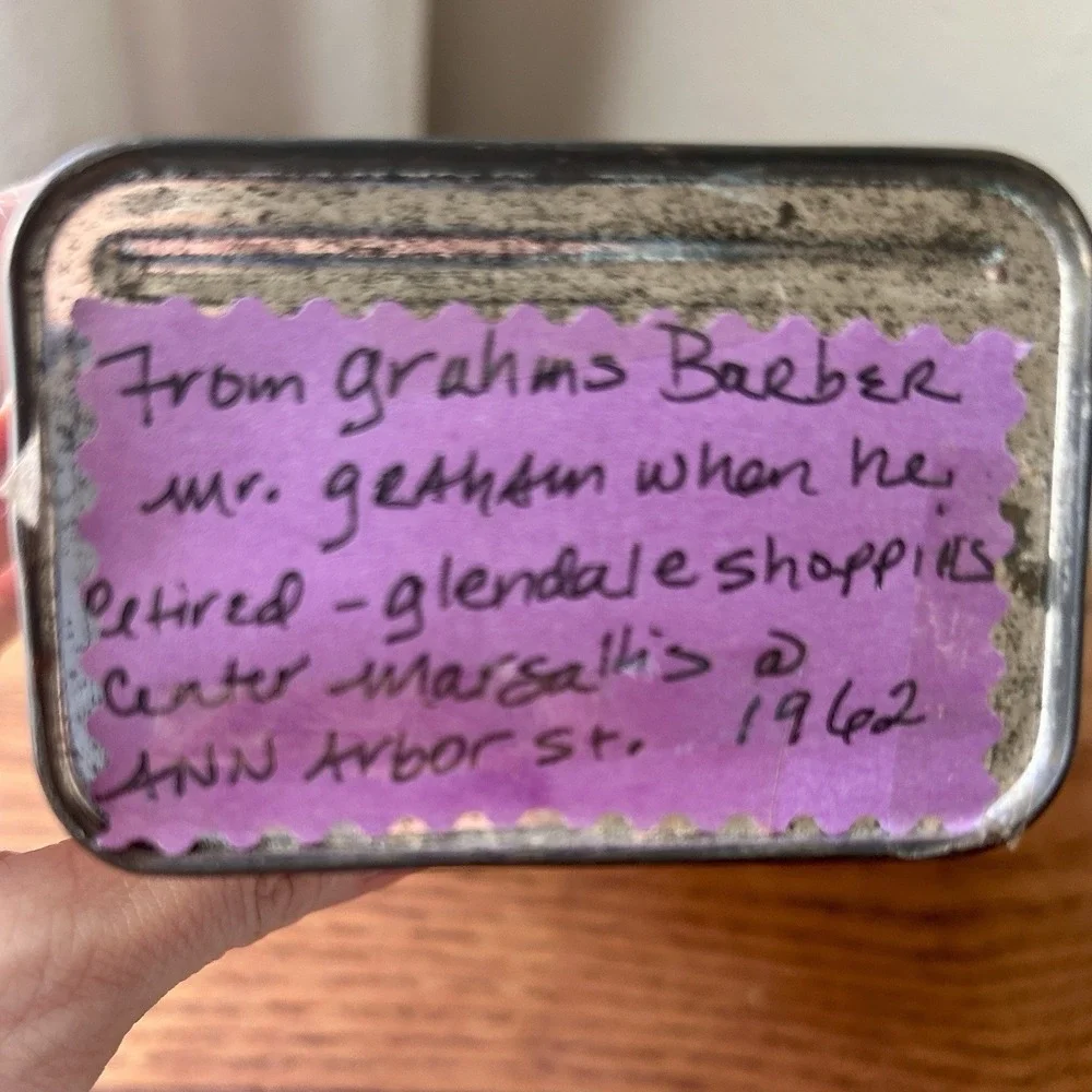 Clubman Pinaud Talc Tin 1962 Johnny Graham Glendale Barber Shop Dallas History